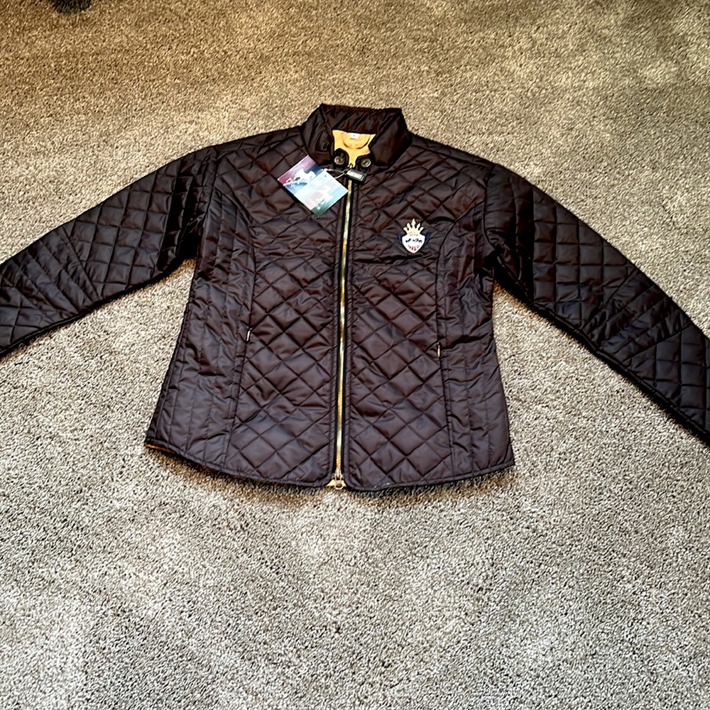 Equine riding coat light weight brand new condition with tags has deep pockets